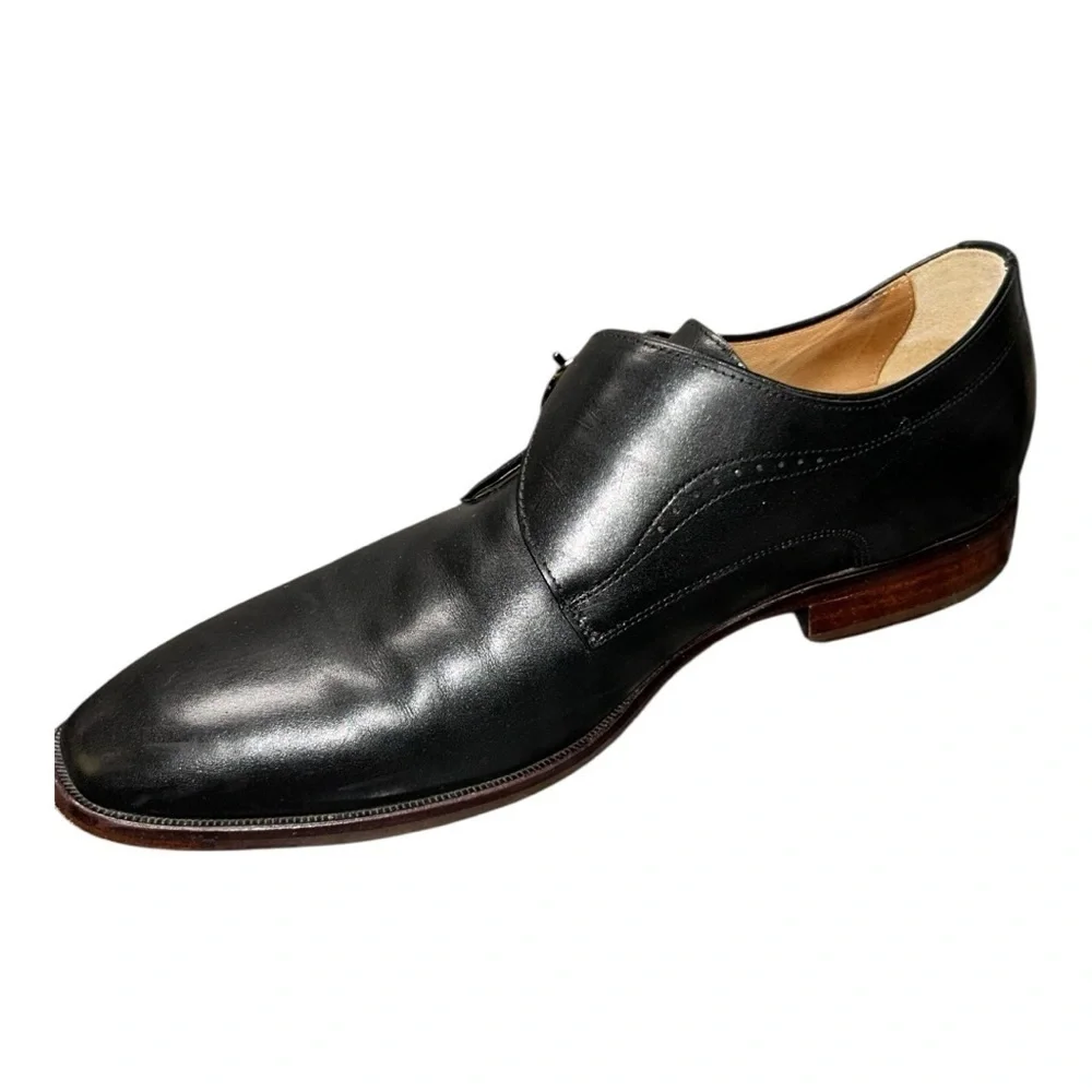 Johnston & Murphy McClain Monk Strap Black Leather Men’s 13 ME7